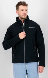 DEPROC Active Strickfleecejacke SEWARD MN Dunkelblau/Lila/Hellblau/Schwarz