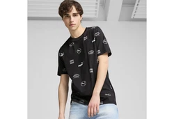 PUMA T-Shirt POWER Herren Schwarz/Dunkelblau