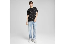 PUMA T-Shirt POWER Herren Schwarz/Dunkelblau