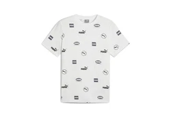 PUMA T-Shirt POWER Herren Weiß/Silber/Grau