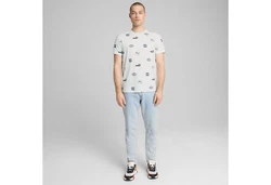 PUMA T-Shirt POWER Herren Weiß/Silber/Grau