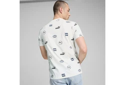 PUMA T-Shirt POWER Herren Weiß/Silber/Grau
