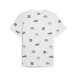 PUMA T-Shirt POWER Herren Weiß/Silber/Grau