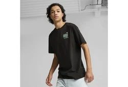 PUMA T-Shirt GRAPHICS Super PUMA T-Shirt Herren Schwarz/Dunkelgrün