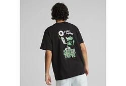 PUMA T-Shirt GRAPHICS Super PUMA T-Shirt Herren Schwarz/Dunkelgrün