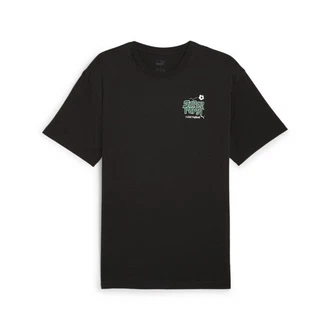 PUMA T-Shirt GRAPHICS Super PUMA T-Shirt Herren Schwarz/Dunkelgrün