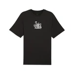 PUMA T-Shirt GRAPHICS Bicycle Kick Herren Schwarz