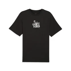 PUMA T-Shirt GRAPHICS Bicycle Kick Herren Schwarz