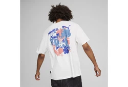 PUMA T-Shirt GRAPHICS Growth Relaxed Herren Weiß/Creme/Beige/Hellblau