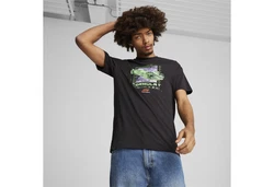 PUMA T-Shirt F1 Logo Graphic T-Shirt Herren Schwarz/Dunkelgrün