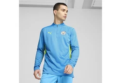 PUMA T-Shirt Manchester City Trainingsoberteil Hellblau