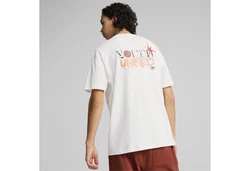 PUMA T-Shirt DOWNTOWN Relaxed Graphic T-Shirt Weiß/Grau