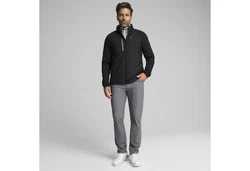 PUMA Steppjacke Hielands Golfjacke Herren Schwarz/Grau/Dunkelgrau