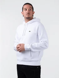 Lacoste Hoodie Logo Hoodie Weiß/Grau/Creme/Khaki