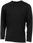 MFH T-Shirt US Shirt langarm 170 g/m² Schwarz/Dunkelgrau