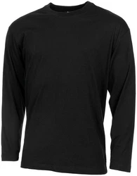 MFH T-Shirt US Shirt langarm 170 g/m² Schwarz/Dunkelgrau
