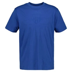 Gant T-Shirt REG TONAL SHIELD T-SHIRT Blau (Rich Blue)