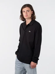 Lacoste Langarm Poloshirt Chemise Polo Tee Schwarz
