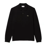 Lacoste Langarm Poloshirt Chemise Polo Tee Schwarz