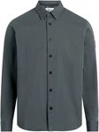 Calvin Klein Jeans Langarmhemd Monologo Badge Relaxed Shirt Hellgrau/Dunkelgrau/Grau/Dunkelgrün