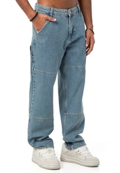 RedBridge Jeans Red Bridge Herren Baggy Jeans Hose 5-Pocket-Style Rot