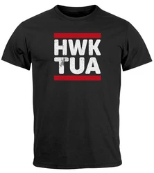 MoonWorks Print-Shirt Herren T-Shirt Hawk Tuah Meme  Braun/Rot/Schwarz