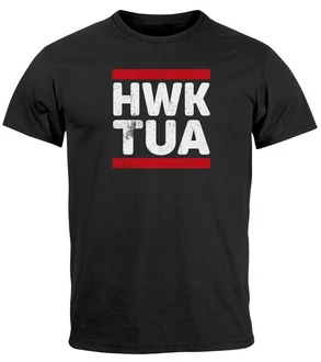 MoonWorks Print-Shirt Herren T-Shirt Hawk Tuah Meme  Braun/Rot/Schwarz