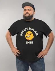 MoonWorks T-Shirt Psychisch am Ente Messer Witz Wortspiel Statement Braun/Schwarz/Hellgrau/Gelb/Rot/Grau/Rosa
