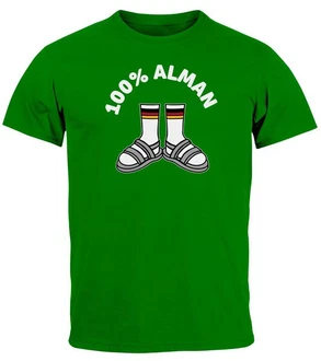 MoonWorks Print-Shirt Herren T-Shirt 100 Prozent Alman Meme Witz Deutscher Deutschland Grün/Neonfarben/Dunkelgrün MoonWorks Print-Shirt Herren T-Shirt 100 Prozent Alman Meme Witz Deutscher Deutschland Grün/Neonfarben/Dunkelgrün