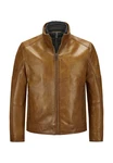 Milestone Lederjacke MSBender Braun/Beige