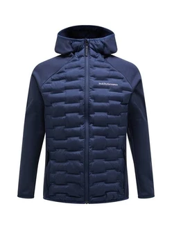 Peak Performance Argon Hybrid Hood Kurzjacke (1-St) Dunkelblau/Blau