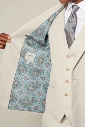 Next Baukastensakko Slim Fit Anzugsakko Khaki/Beige