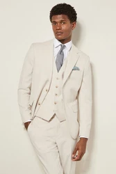 Next Baukastensakko Slim Fit Anzugsakko Khaki/Beige