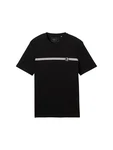 TOM TAILOR Denim T-Shirt mit Logo Print schwarz/weiß