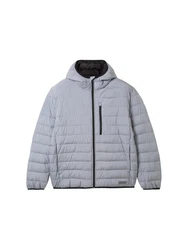 TOM TAILOR Denim Jacke mit Kapuze Grau/Hellblau