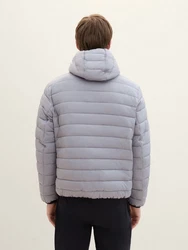 TOM TAILOR Denim Jacke mit Kapuze Grau/Hellblau