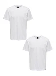ONLY & SONS T-Shirt 2er-Set Rundhals Kurzarm (1-tlg) [7642] Wei (7642)