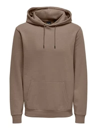 Hoodie Weicher Kapuzen Pullover Basic Hoodie ONSCERES 5425 in Braun-2