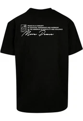Upscale by Mister Tee More Peace Oversize Tee Schwarz/Rosa