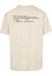 Upscale by Mister Tee More Peace Oversize Tee Beige/Khaki/Weiß/Braun