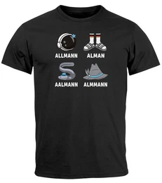 Print-Shirt Herren T-Shirt Alman Meme Wortspiel Lustig Witz Parodie Deutschland mit Print