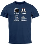MoonWorks Print-Shirt Herren T-Shirt Alman Meme Wortspiel Parodie Deutschland Blau