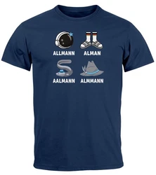 MoonWorks Print-Shirt Herren T-Shirt Alman Meme Wortspiel Parodie Deutschland Blau