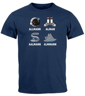 MoonWorks Print-Shirt Herren T-Shirt Alman Meme Wortspiel Parodie Deutschland