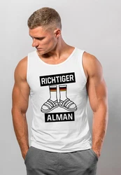 MoonWorks Tanktop Herren Richtiger Alman Meme Witz Deutscher Deutschland Silber/Schwarz/Dunkelblau/Weiß/Rot/Braun