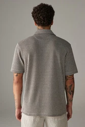 Next Kurzarmhemd Jersey-Hemd Beige/Braun