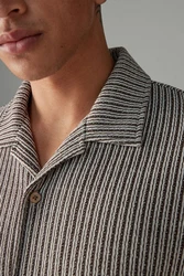 Next Kurzarmhemd Jersey-Hemd Beige/Braun