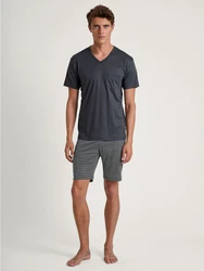 Calida Relax Swiss Edition Short Pyjama Anthrazit