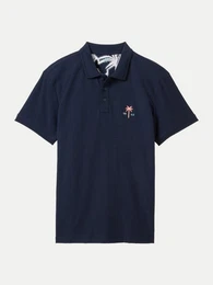 Poloshirt 1041837 mit Stickerei und Ottoman-Struktur