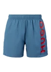 HUGO Badeshorts ABAS hellblau/orangerot